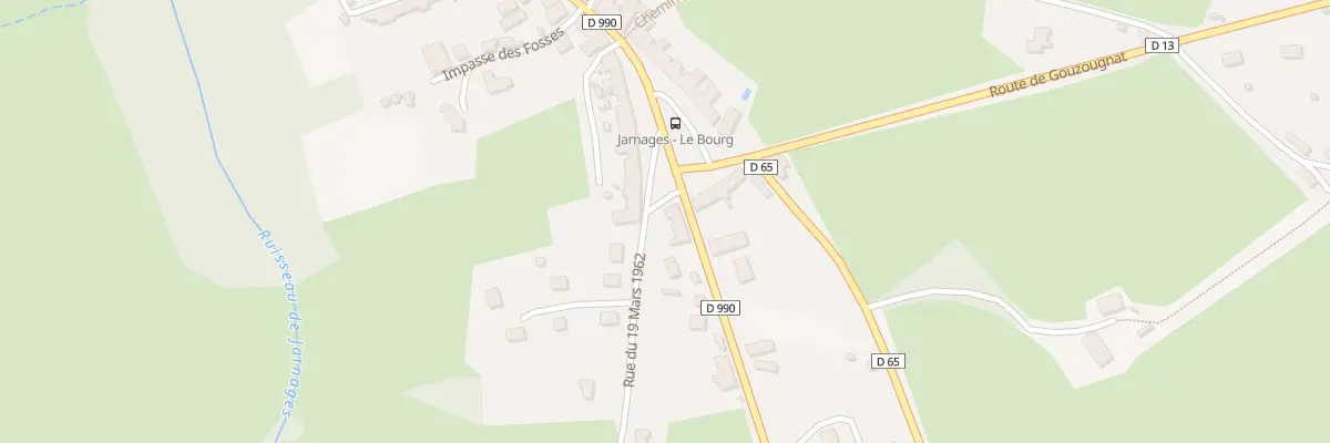 Plan du 2 Rte d’Aubusson à Jarnages