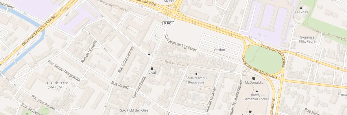 Plan du 13 Rue du Vingt Sept Juin à Beauvais