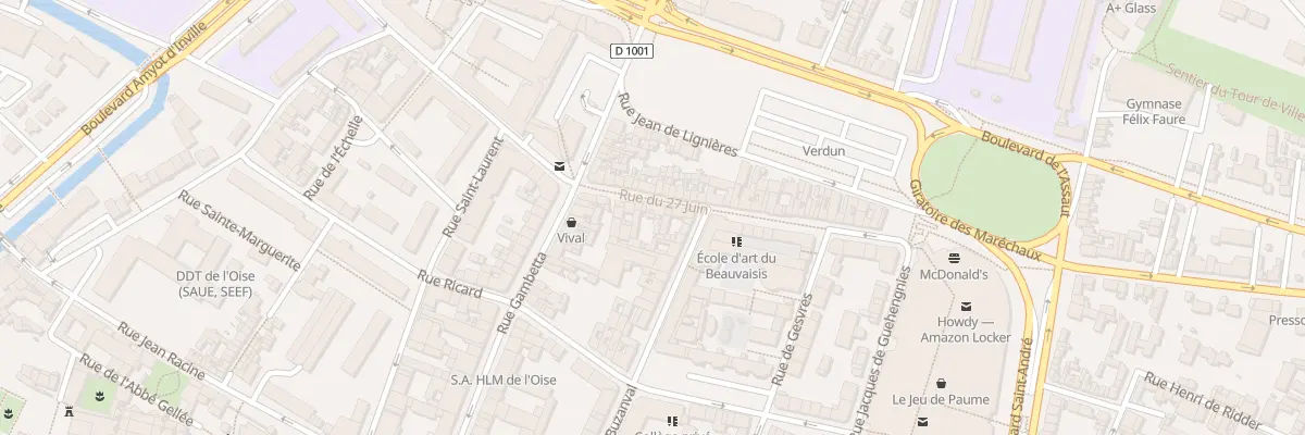 Plan du 12 Rue du Vingt Sept Juin à Beauvais