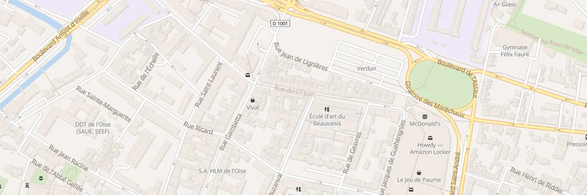 Plan du 14 Rue du Vingt Sept Juin à Beauvais