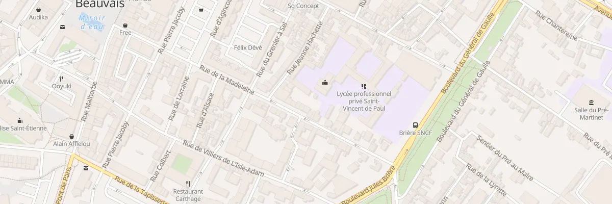 Plan du 57 Rue de la Madeleine à Beauvais