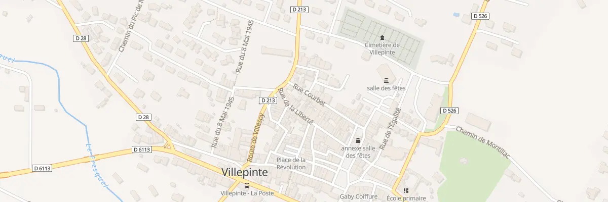 Plan du 8 Rue Courbet à Villepinte