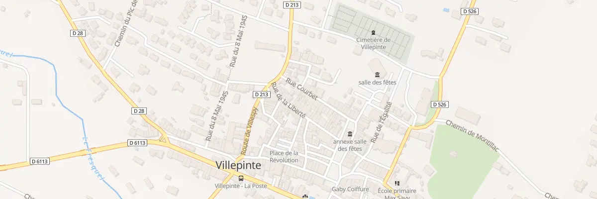 Plan du 10 Rue Courbet à Villepinte