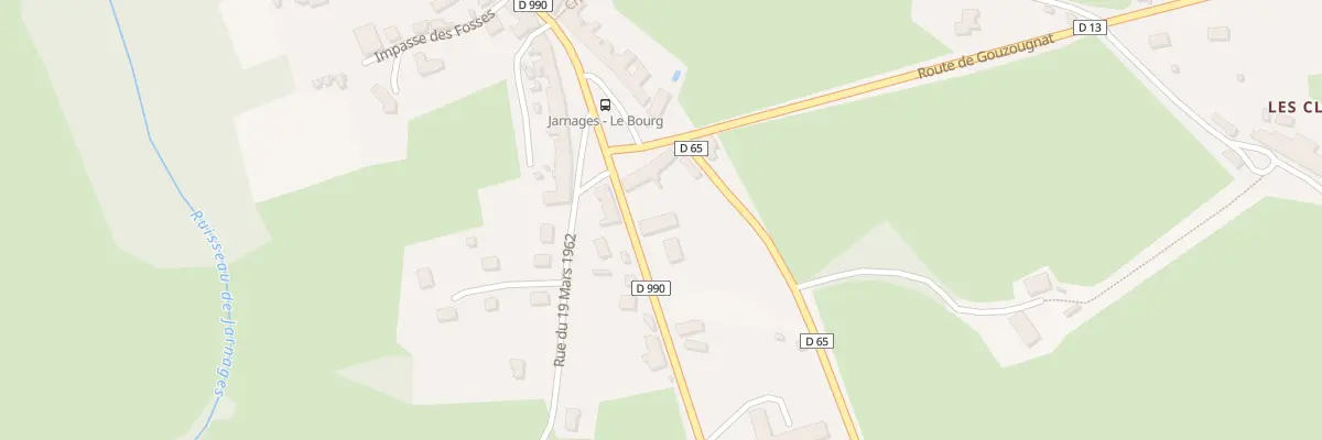 Plan du 1 Rte d’Aubusson à Jarnages