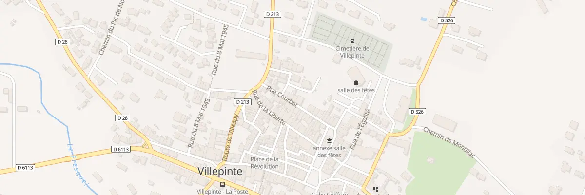 Plan du 7 Rue Courbet à Villepinte