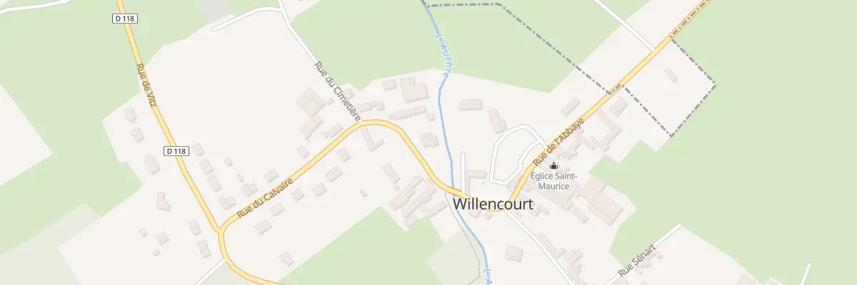 Plan du 2 Rue du Calvaire à Willencourt