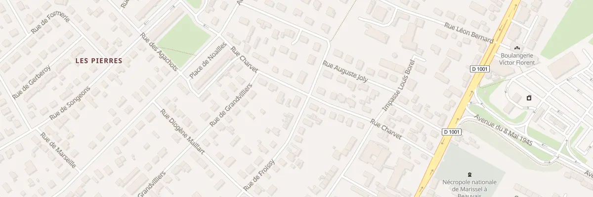 Plan du 19B Rue Charvet à Beauvais