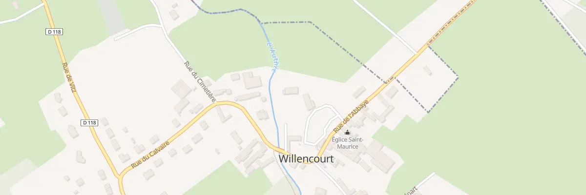 Plan du 2 Rue du Moulin à Willencourt