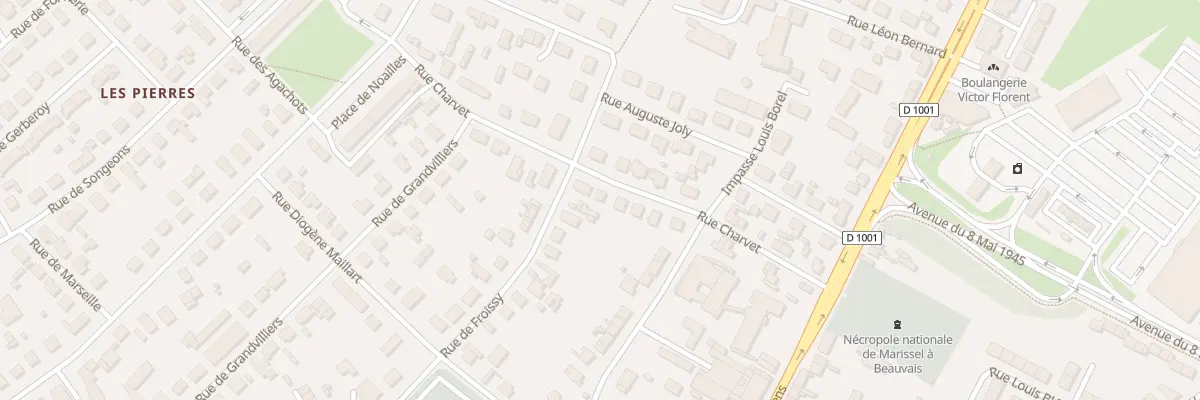 Plan du 17 Rue Charvet à Beauvais