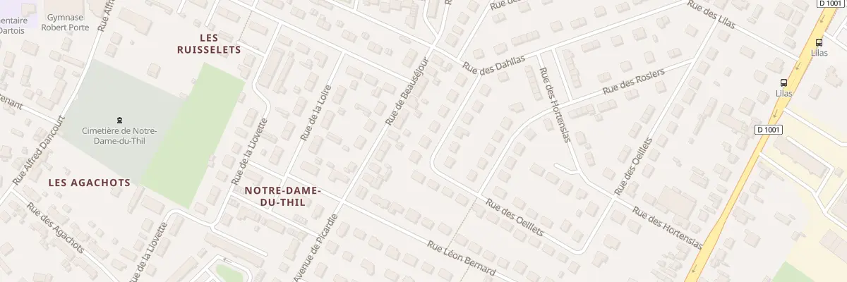 Plan du 55 Rue des OEillets à Beauvais