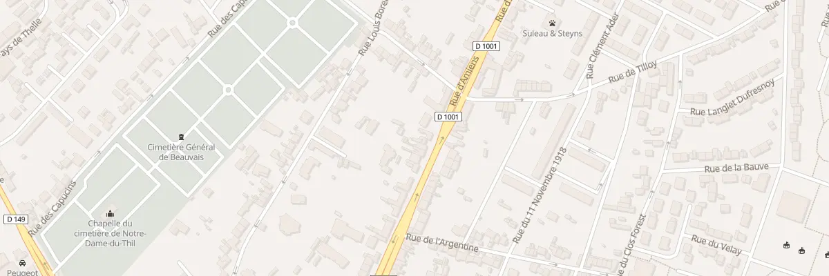 Plan du 33 Rue d’Amiens à Beauvais