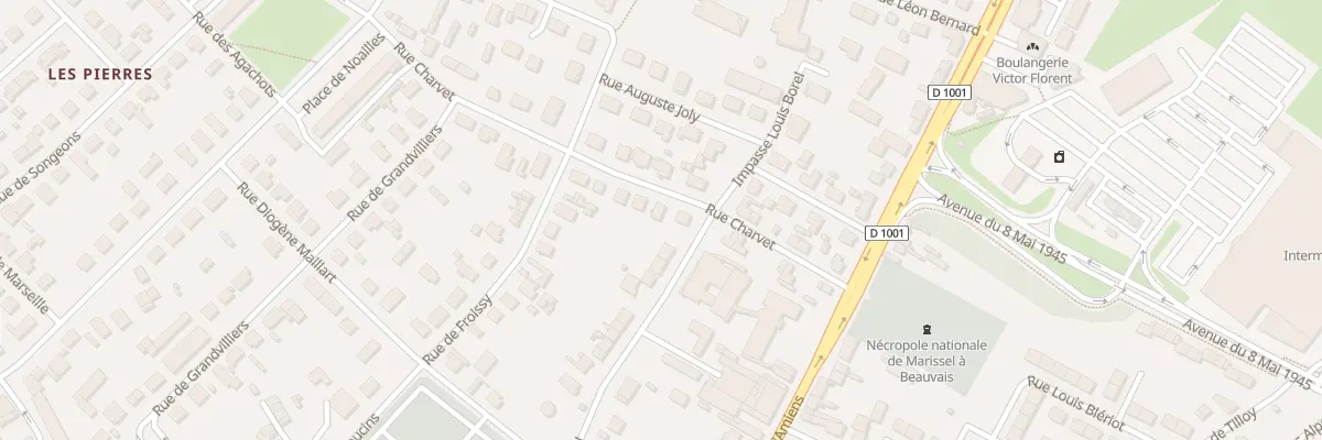 Plan du 11 Rue Charvet à Beauvais