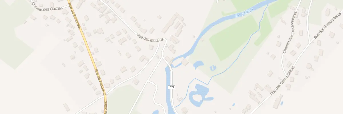 Plan du 25 Rue des Moulins au Mérévillois