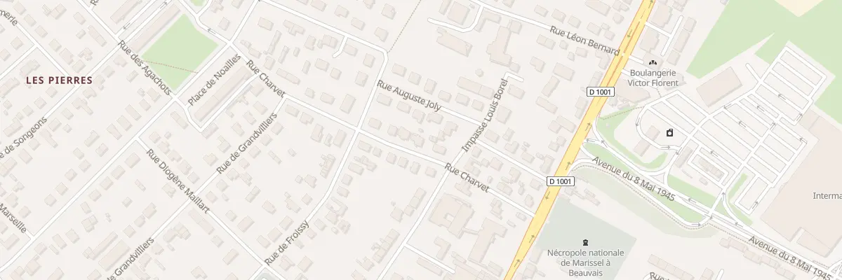 Plan du 14 Rue Charvet à Beauvais