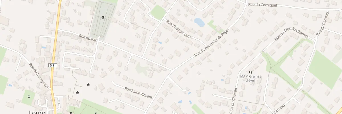 Plan du 217 Rue du Pommier de Pépin à Loury