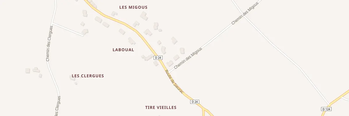 Plan du 5210 Les Migous à Orban