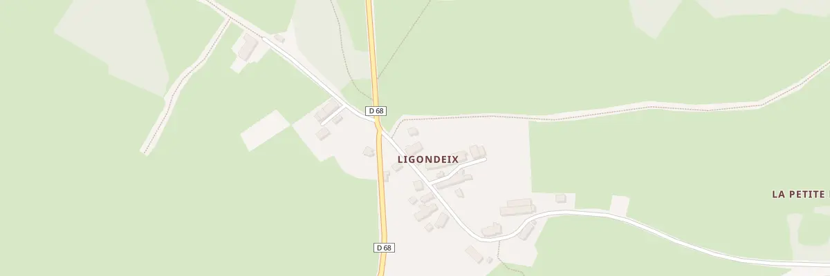 Plan du 14 Ligondeix à Clugnat