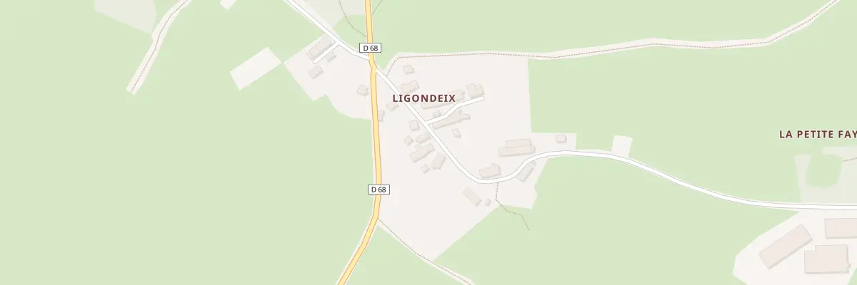 Plan du 6 Ligondeix à Clugnat