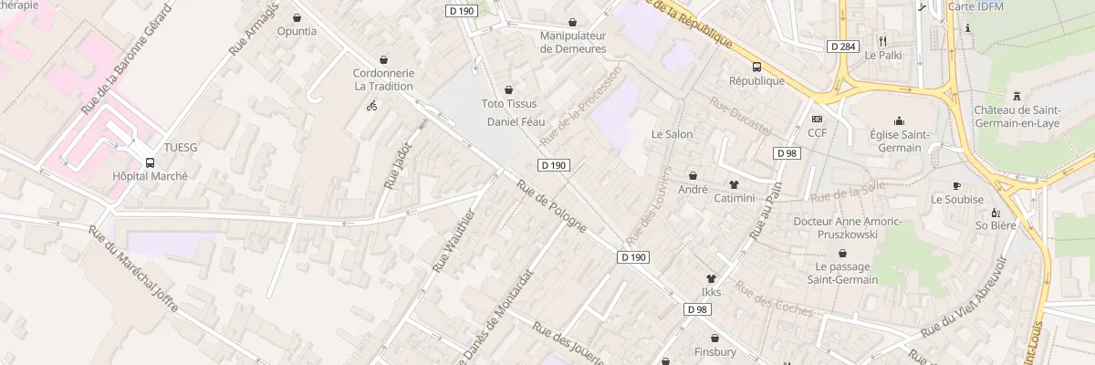Plan du 10 Rue de Pologne à Saint-Germain-en-Laye