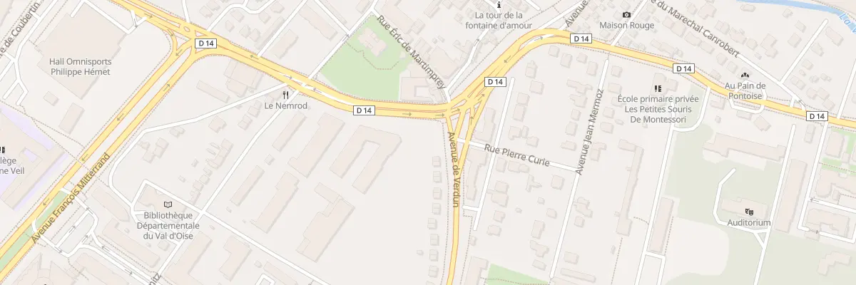 Plan du 2 Av de Verdun à Pontoise
