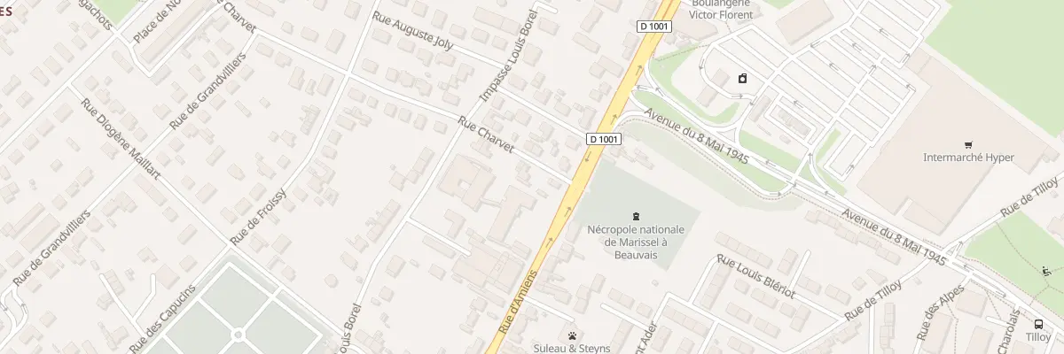 Plan du 3 Rue Charvet à Beauvais