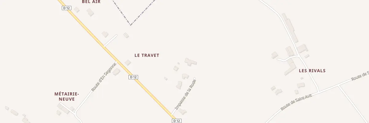 Plan du 5100 Le Travet à Lagardiolle