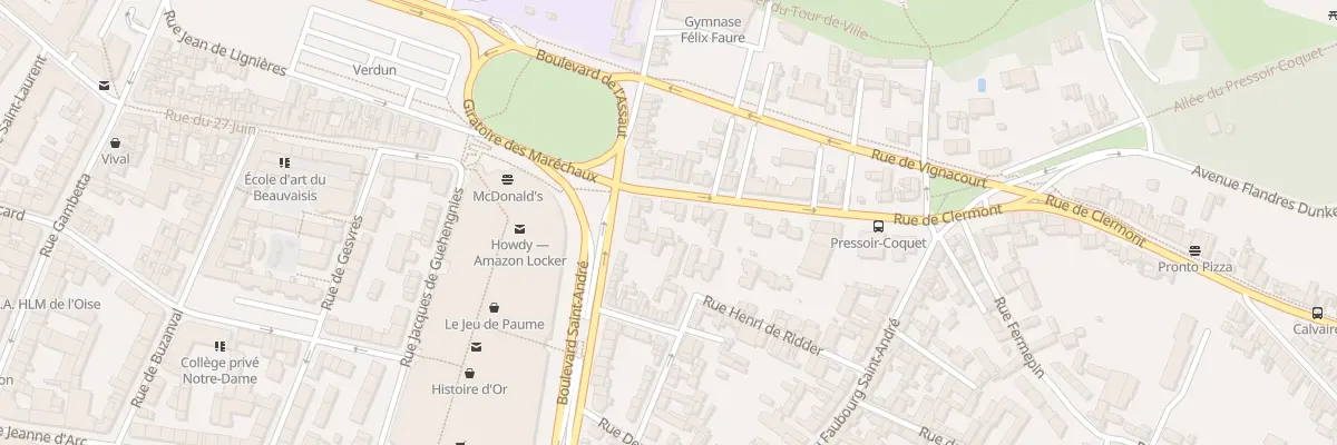 Plan du 2 Rue de Clermont à Beauvais