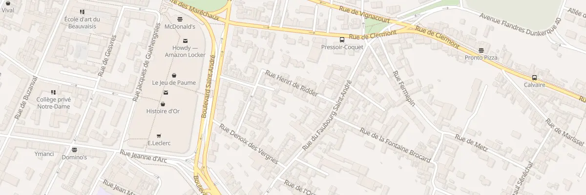 Plan du 10 Rue Henri de Ridder à Beauvais