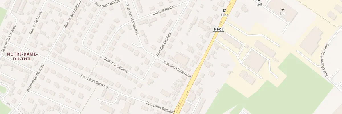 Plan du 6 Rue des Hortensias à Beauvais