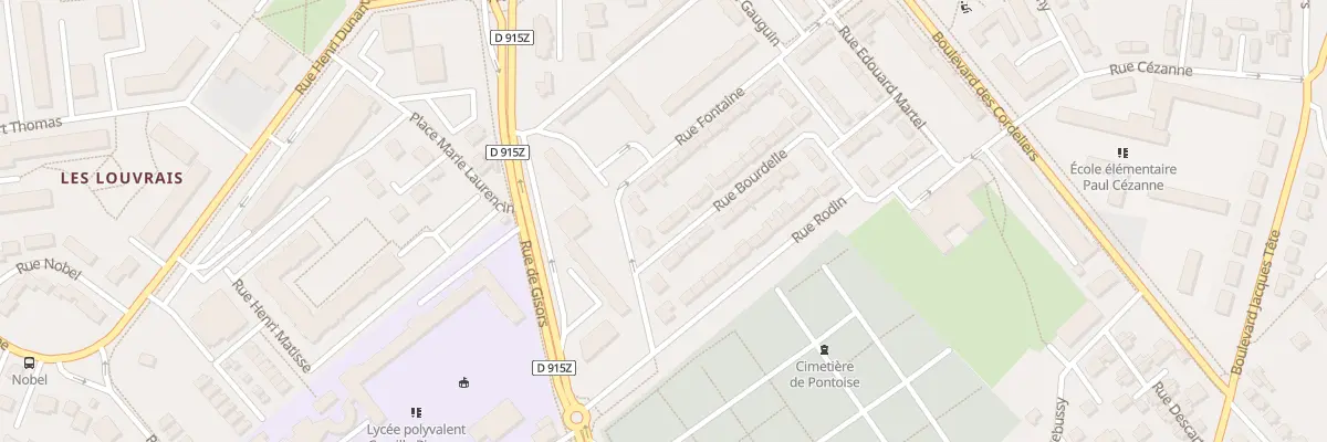 Plan du 1 Rue Bourdelle à Pontoise