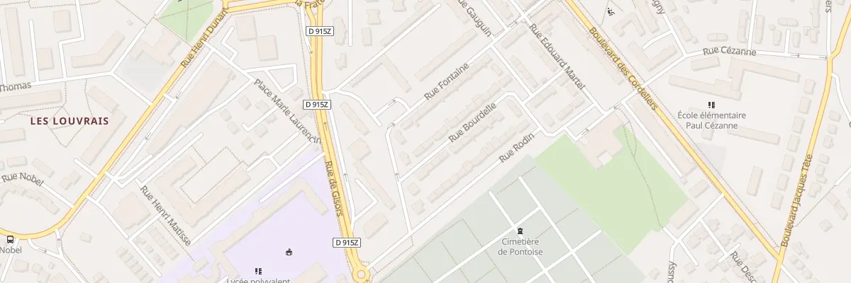 Plan du 3 Rue Bourdelle à Pontoise