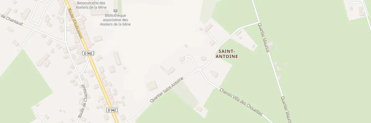 Plan du 12 Quartier Saint Antoine à Lavaveix-les-Mines