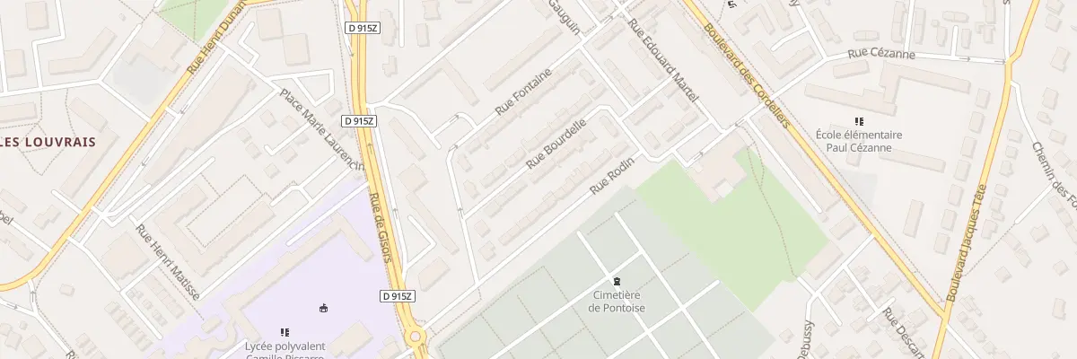 Plan du 10 Rue Bourdelle à Pontoise