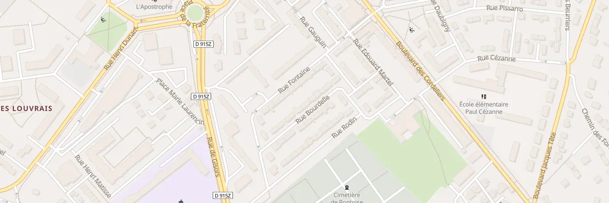 Plan du 11 Rue Bourdelle à Pontoise