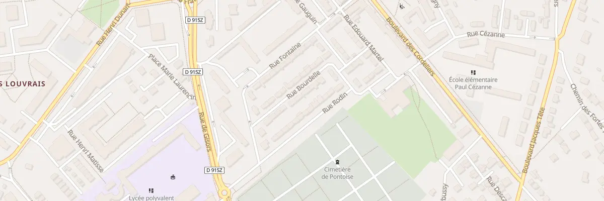 Plan du 12 Rue Bourdelle à Pontoise