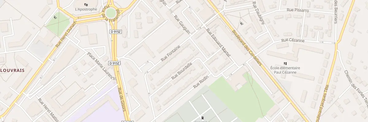 Plan du 15 Rue Bourdelle à Pontoise