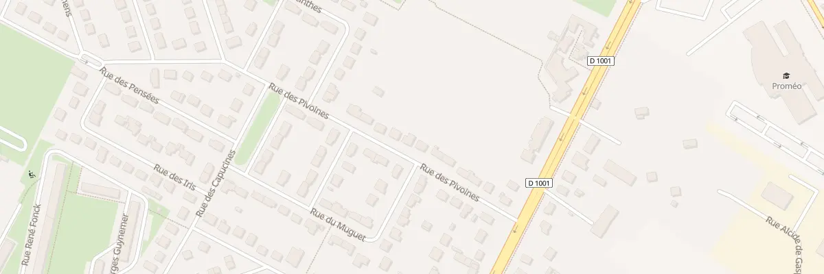 Plan du 12 Rue des Pivoines à Beauvais
