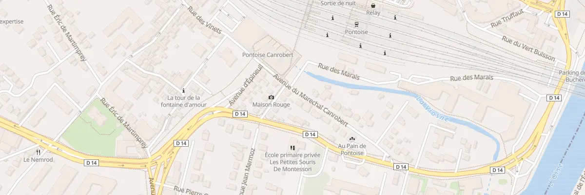 Plan du 1 Av de Maison Rouge à Pontoise