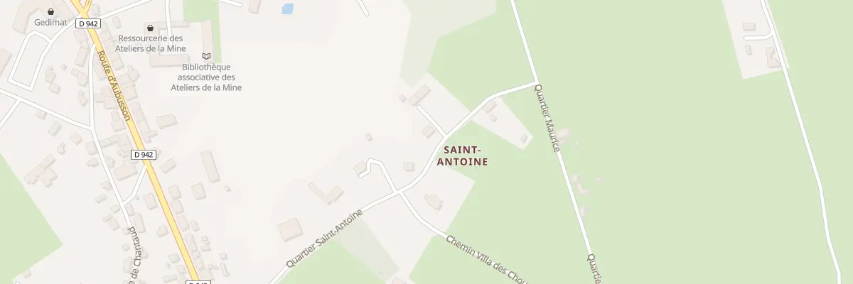 Plan du 8 Quartier Saint Antoine à Lavaveix-les-Mines