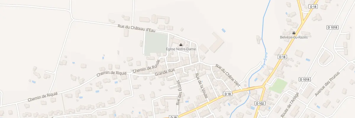 Plan du 2 Rue Petite Rue de l’Eglise à Belvèze-du-Razès