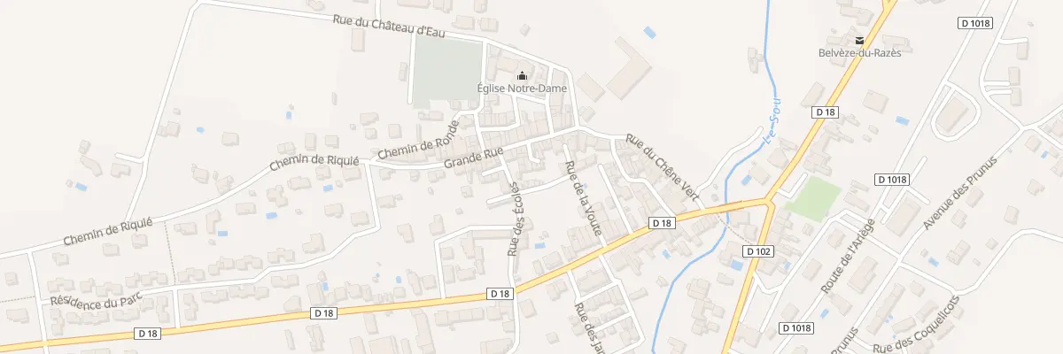 Plan du 64 Le Village à Belvèze-du-Razès