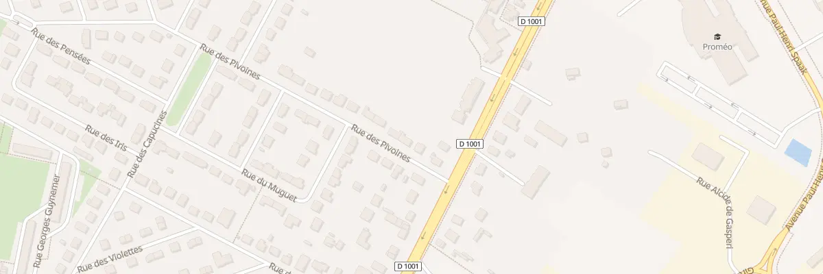 Plan du 2 Rue des Pivoines à Beauvais