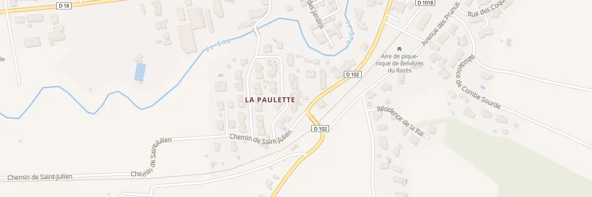 Plan du 274 La Paulette à Belvèze-du-Razès