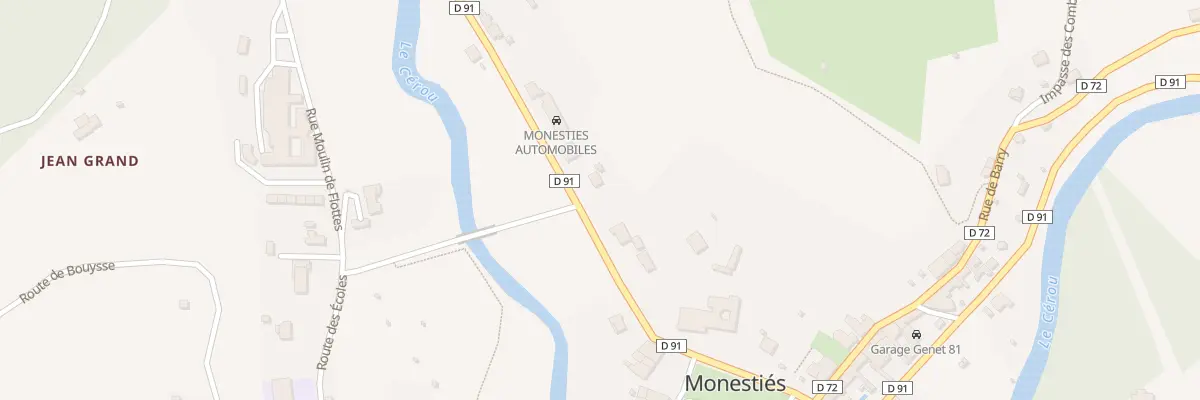 Plan du 8 Rte de Cordes à Monestiés