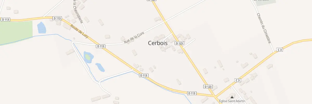 Plan du 2 Ple de la Cure à Cerbois