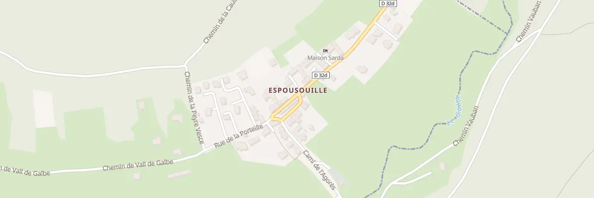 Plan du 44 Village d’Espousouille à Fontrabiouse