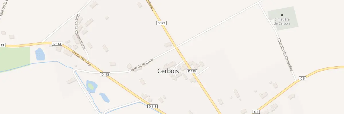 Plan du 1 Ple de la Cure à Cerbois