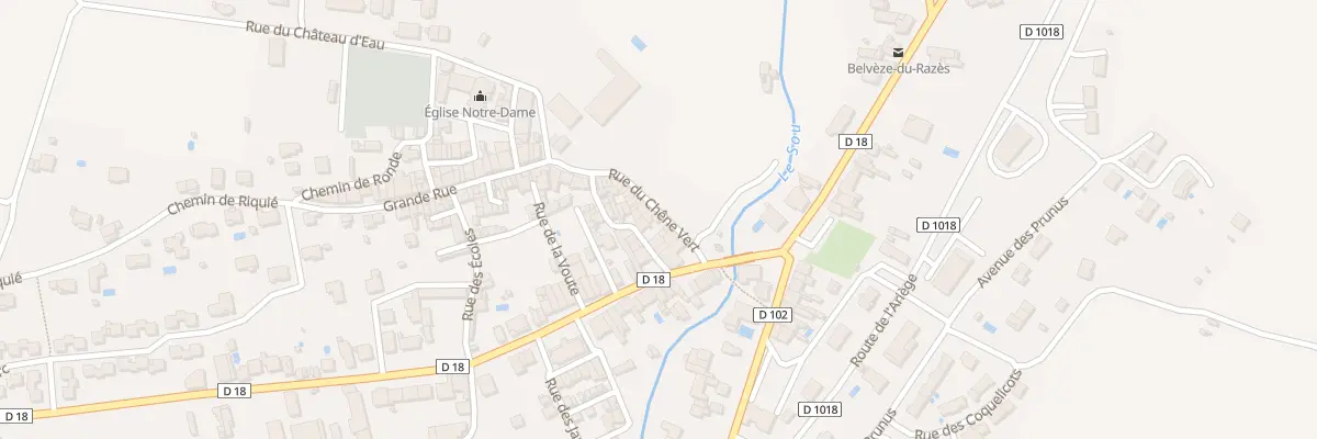 Plan du 32 Le Village à Belvèze-du-Razès