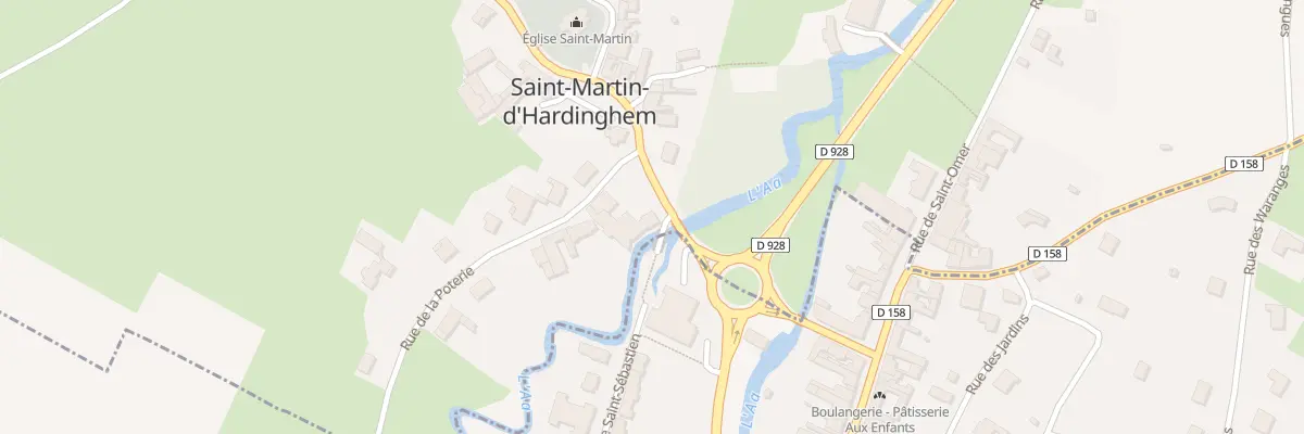 Plan du 1 Rue de l’Eglise à Saint-Martin-d’Hardinghem