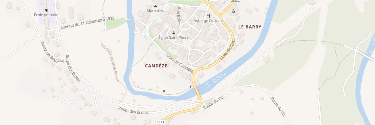 Plan du 4 Lice de Candèze à Monestiés
